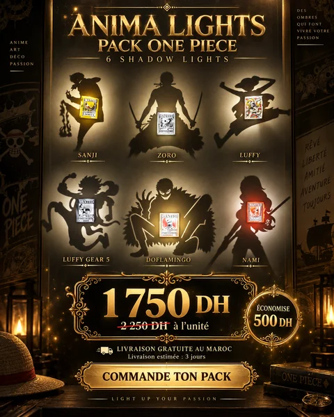 Les six Shadow Lights du pack One Piece